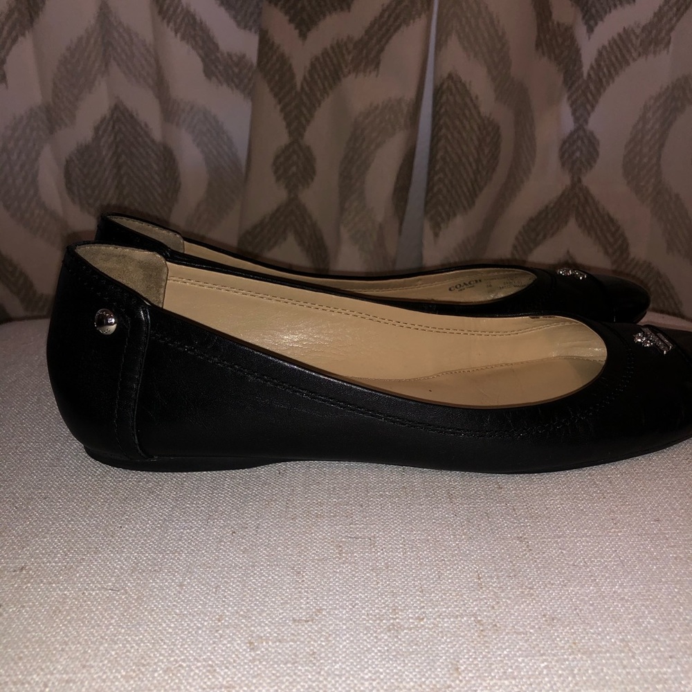 Black Coach Flats - Picture 3 of 7